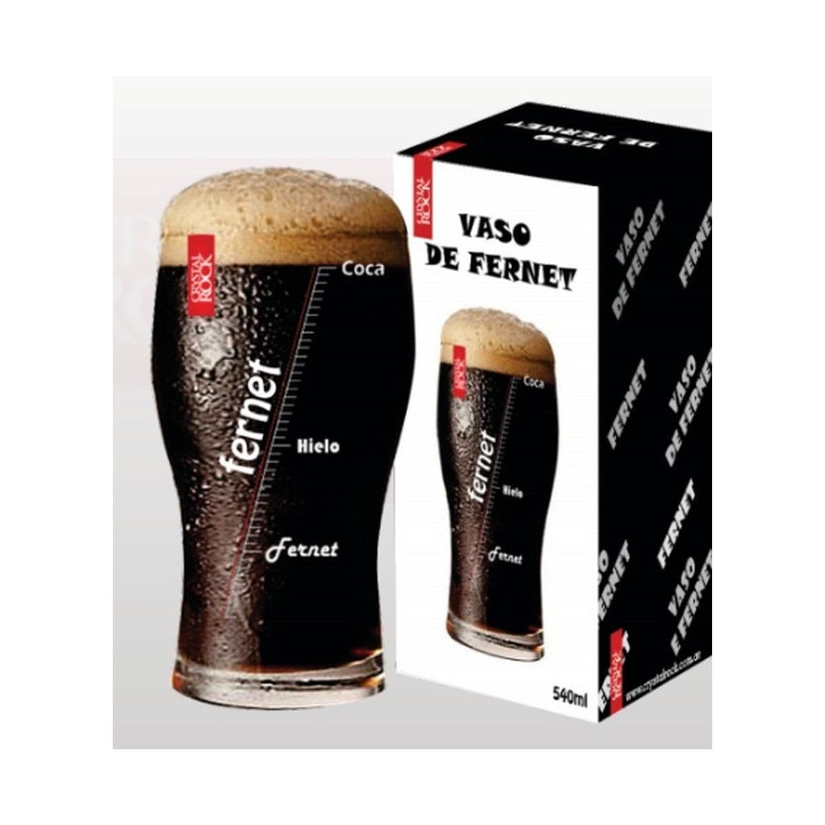 Vaso Fernet  en caja de regalo