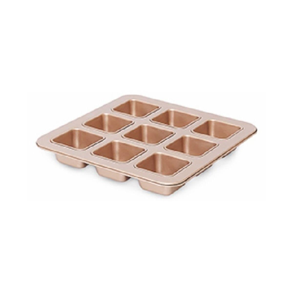 Molde brownis x 9  antiadherente  pesado