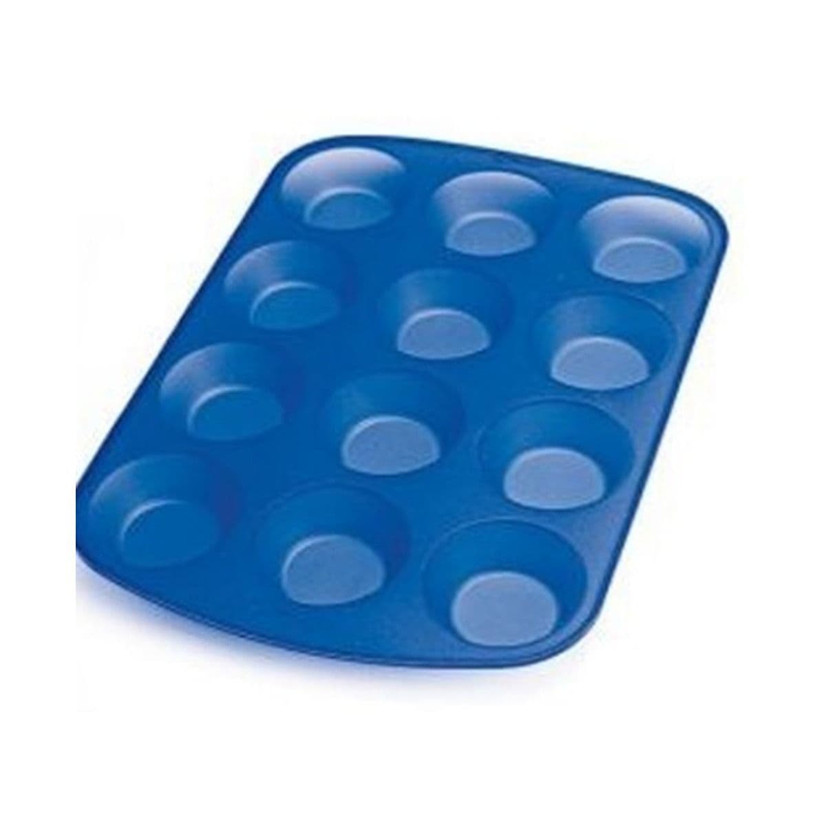 Molde muffin silicona x12 azul