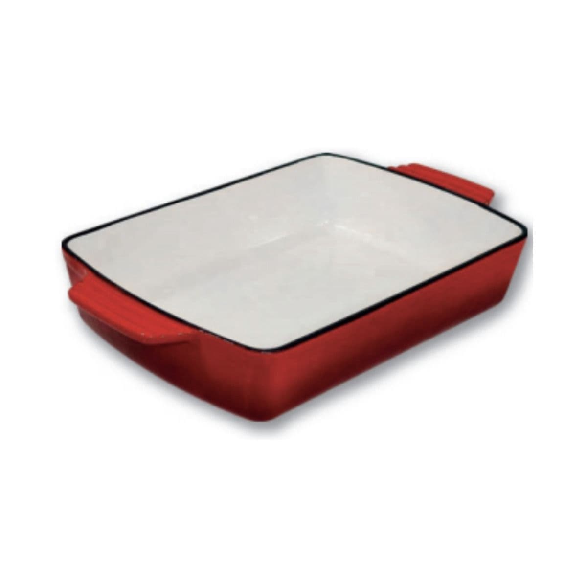 Asadera rectangular esmaltada hierro