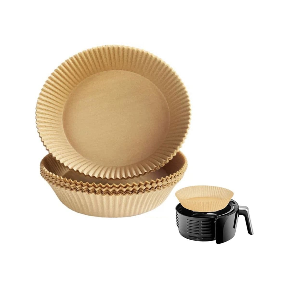 Moldes de papel para air fryer redondos x 40 