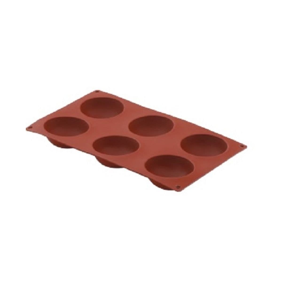 Molde semi esfera   silicona x 6  italiano