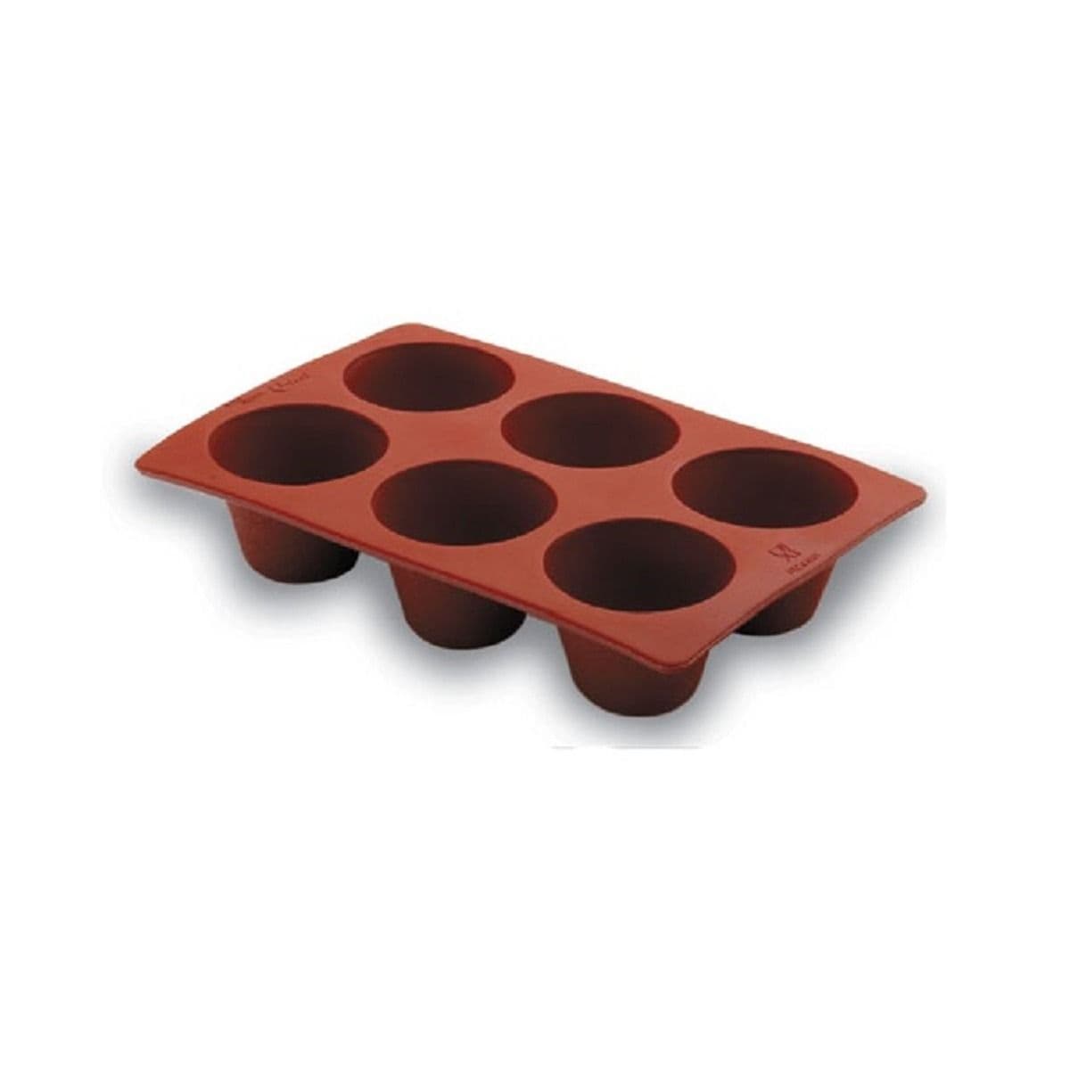 Molde flan   silicona x 6 italiano