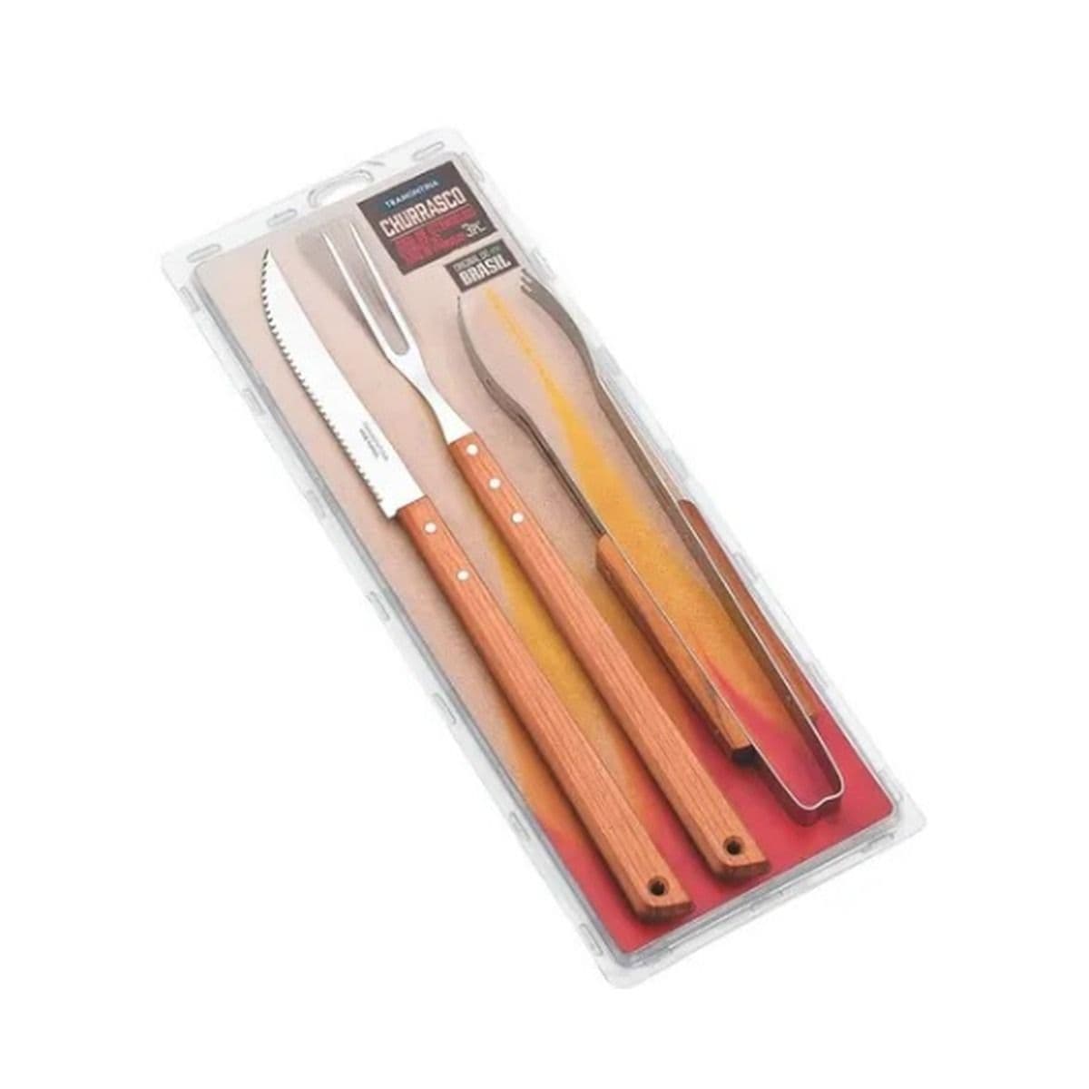 Set parrilla mango madera