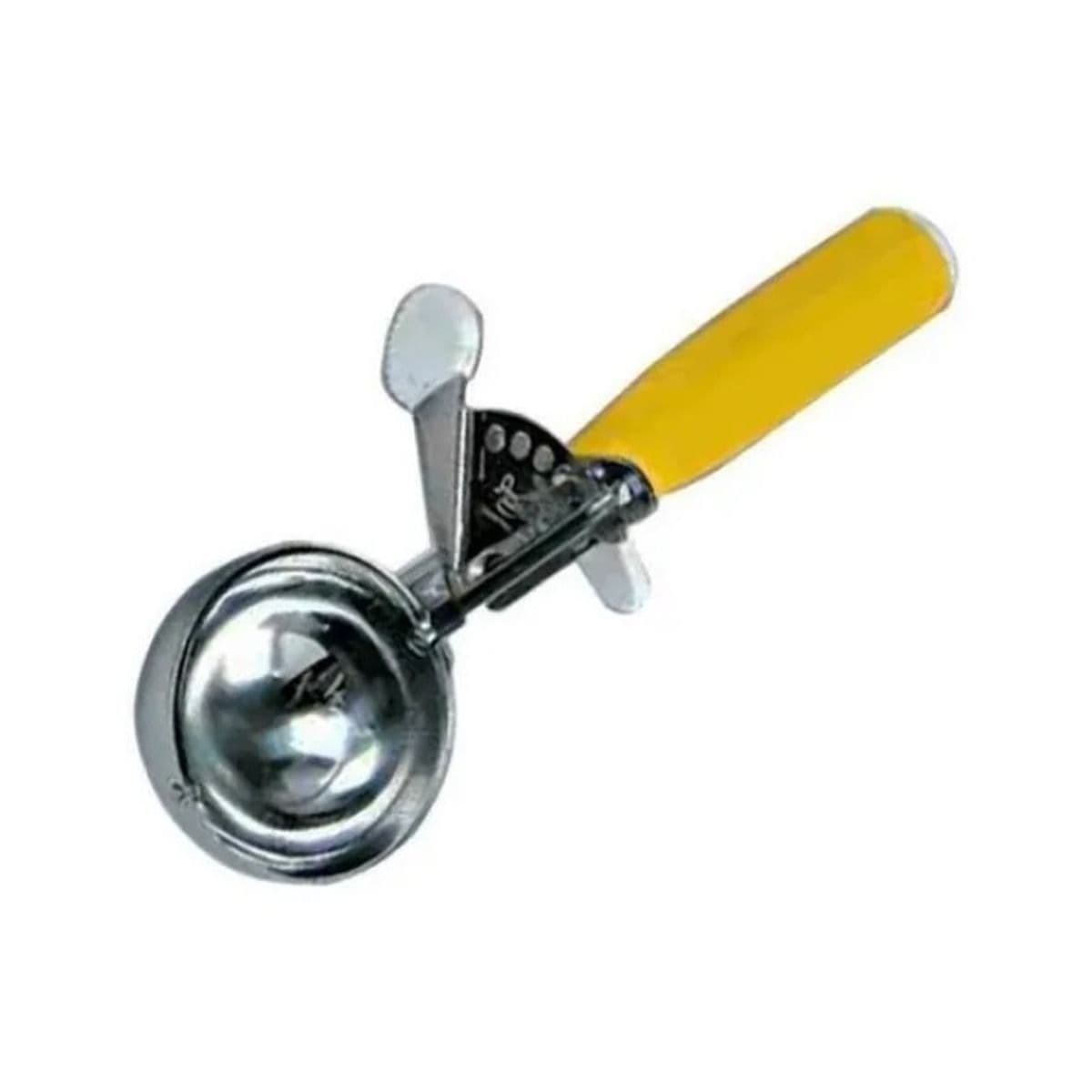 Cuchara helado 40 gr acero inox mango amarillo