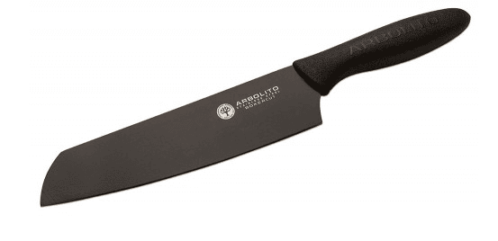 Cuchillo Santoku negro arbolito