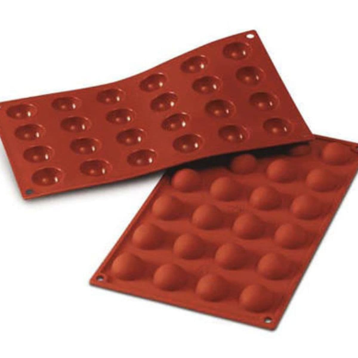 Molde semi esfera silicona x 24 italiano