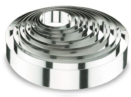 Aros para pastelería redondos x 8 cm alto