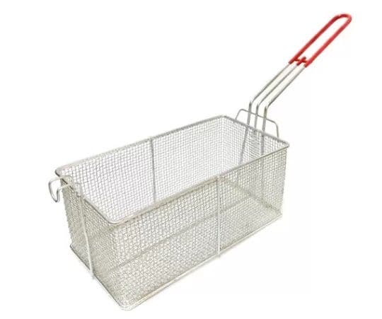 Canasto rectangular estañado para freidora 32x16