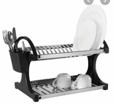 Secaplatos inox 16 platos negro