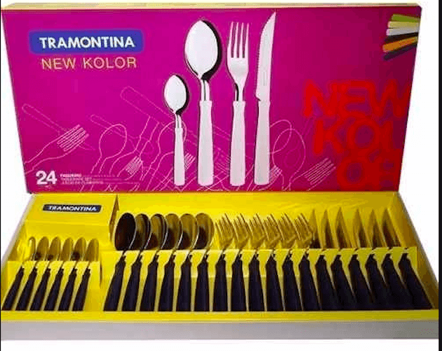 Set cubiertos New color azul o negro