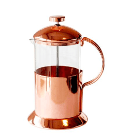 Cafetera de prensa con cobre