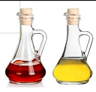 Set aceitera y vinagrera vidrio