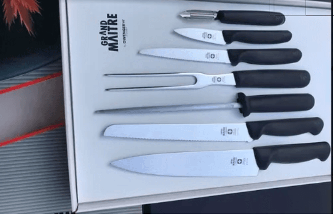 Wenger set cuchillos x 7 con chaira