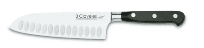 Cuchillo Santoku babaria 3 claveles