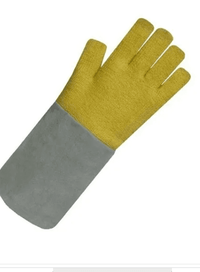 Guante kevlar con puño cuero