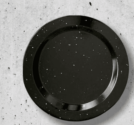 Plato playo enlozado con pintitas