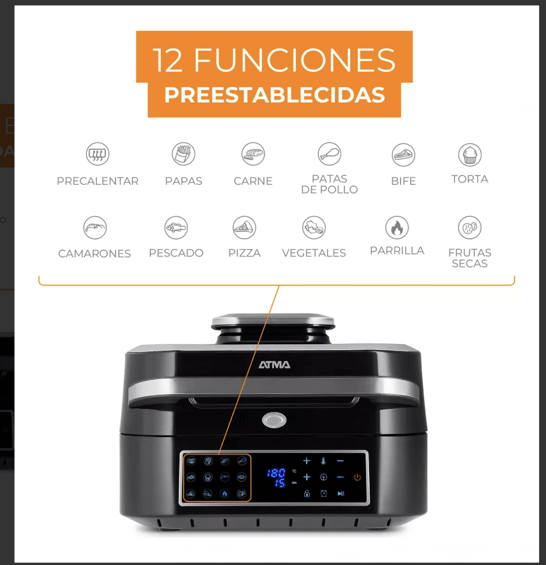 Horno air fryer Atma