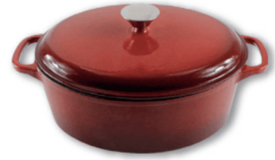 Olla oval esmaltada hierro