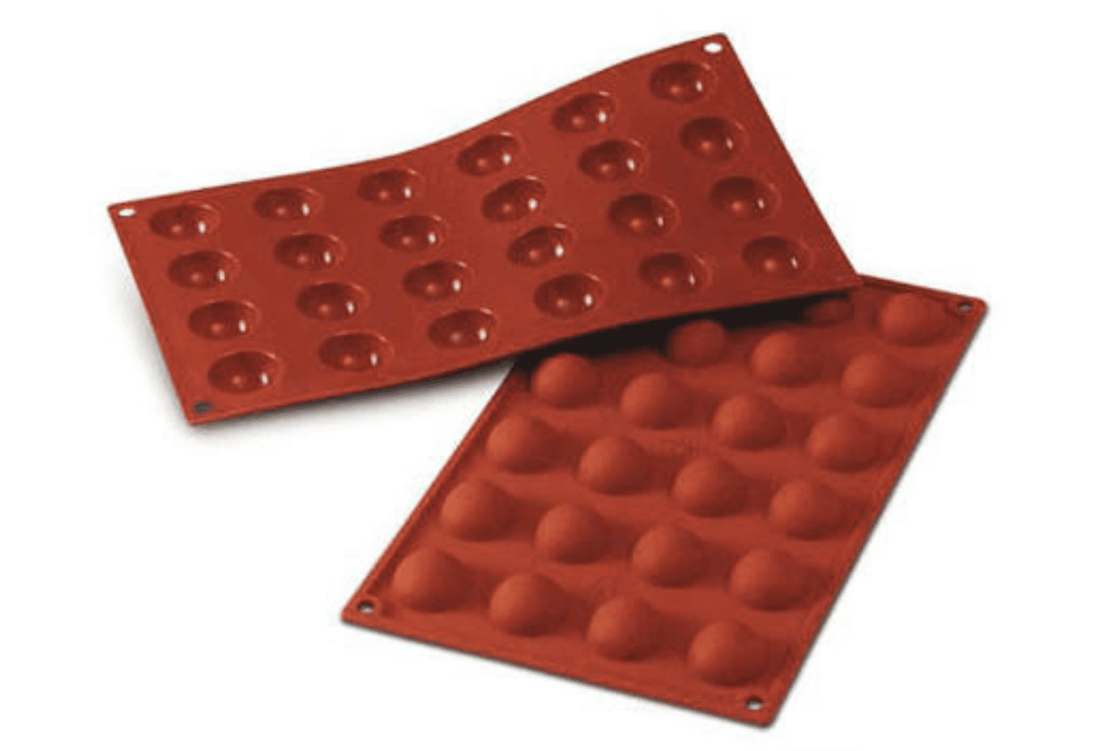 Molde semi esfera silicona x 24 italiano