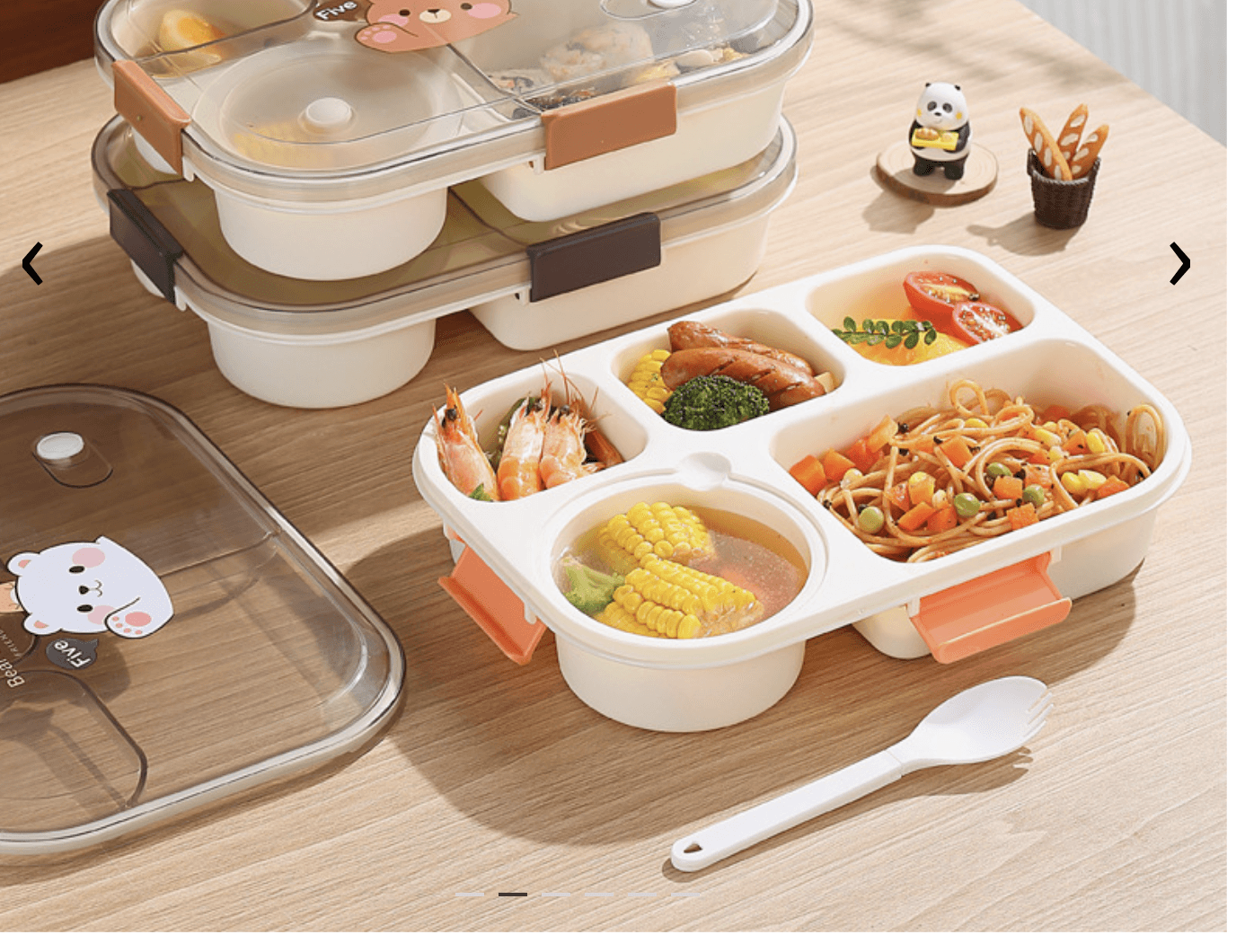 Lunchera 5 divisiones plastica