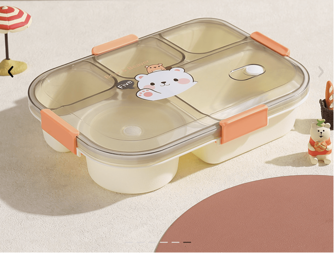Lunchera 5 divisiones plastica