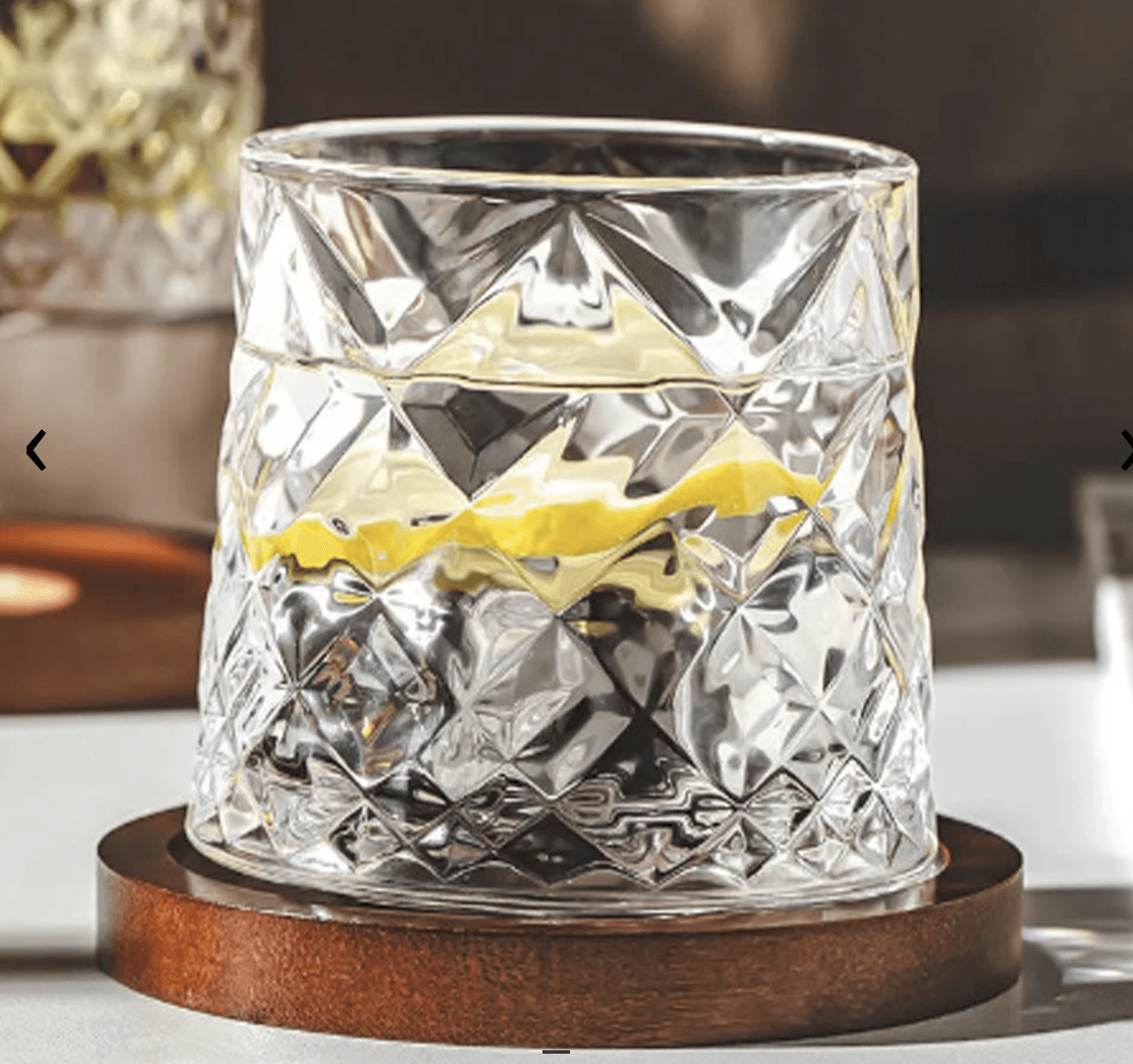 Vaso de whisky giratorio