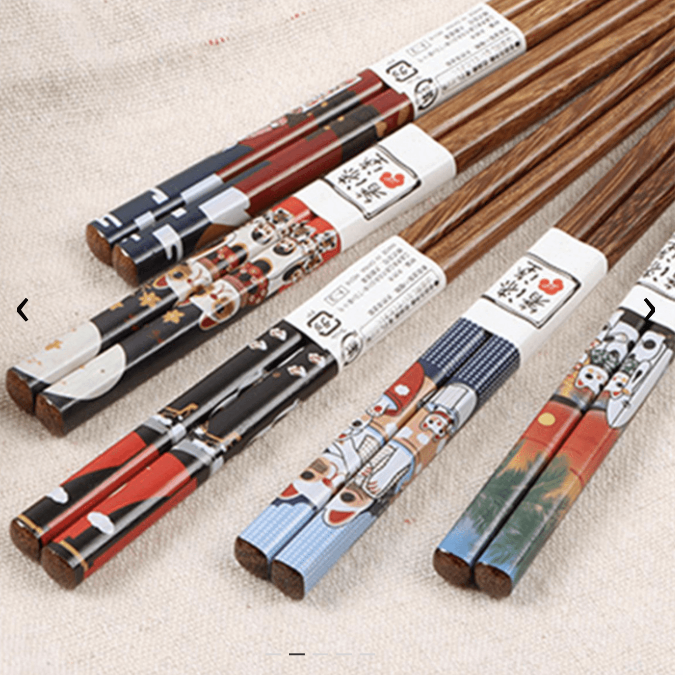 Set x 5 pares de palitos chinos fortuna