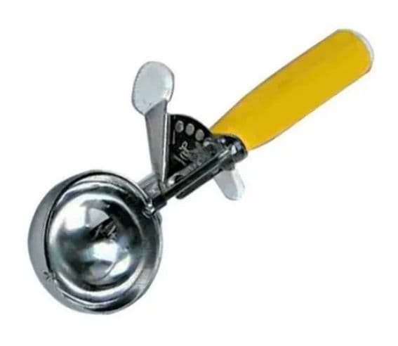 Cuchara helado 40 gr acero inox mango amarillo