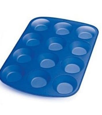 Molde muffin silicona x12 azul