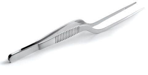 Pinza curva de presición para emplatar 21 cm