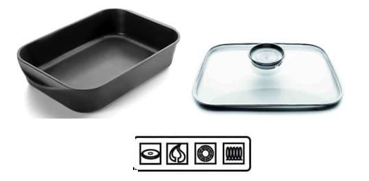 Asadera inducción con tapa Lacor