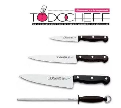Cuchillos 3 claveles set x 4 piezas