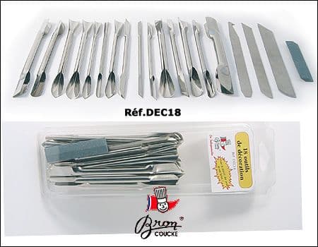 Gubias para tallado de frutas y verduras 18 piezas