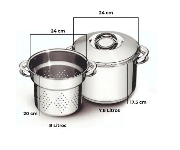 Olla mas colador para pastas solar