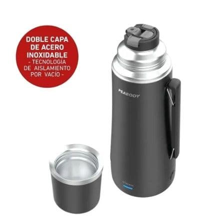 Termo 1 litro Peabody electrico negro