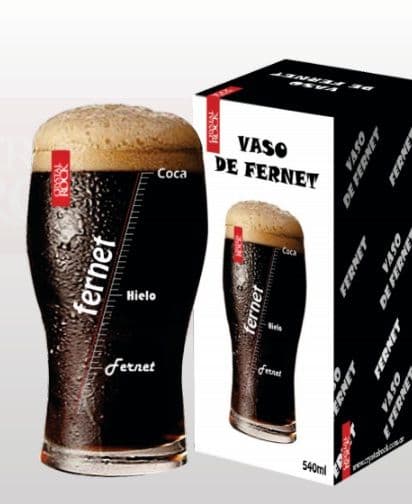Vaso Fernet en caja de regalo